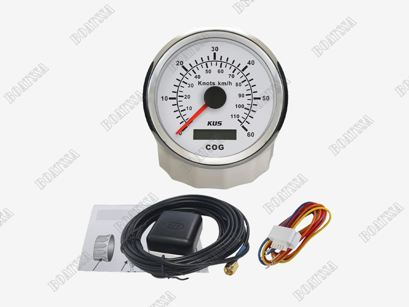 KUS GPS SPEEDOMETER GAUGE 85mm WHITE 1
