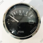 KUS VOLT GAUGE 12V BLACK FACE 52MM