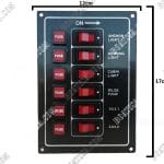 MARINE SWITCH PANEL 6 WAY WITH FUSE-1