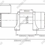 SKU 13289 and 13647 – 3500LBS winch diagram